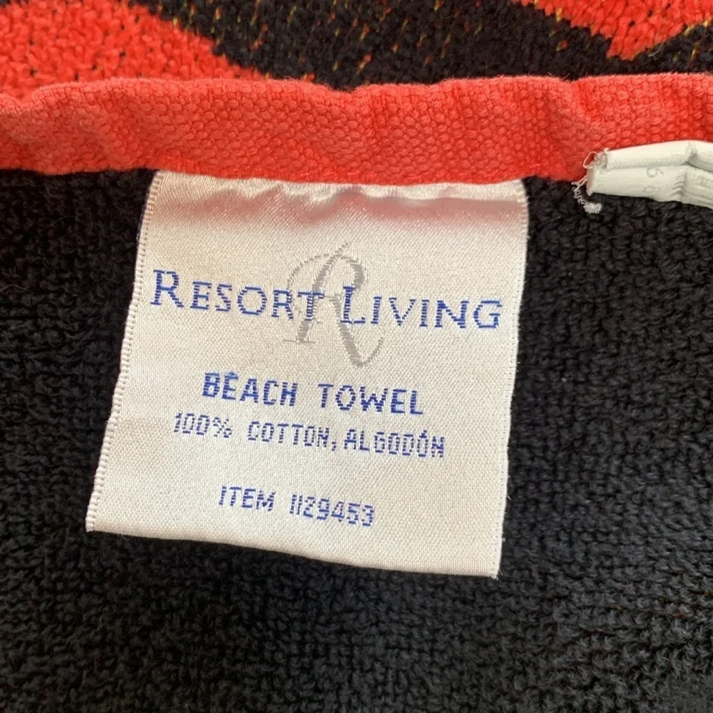 Resort Living Surfer Sunset Beach Towel Red Orange Yellow Black Extra Large 3x6’